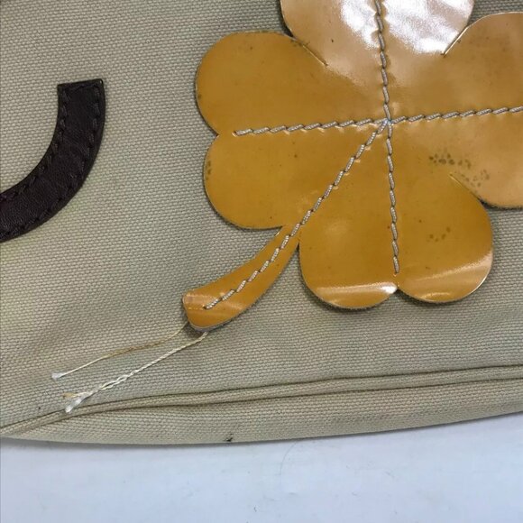 CHANEL CC Mark Clover Flower fish bag net bag Tote Bag Shoulder Bag Canvas Beige - Picture 2 of 16